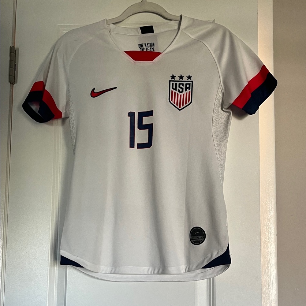 Megan Rapinoe Nike USA Soccer Jersey White and Navy